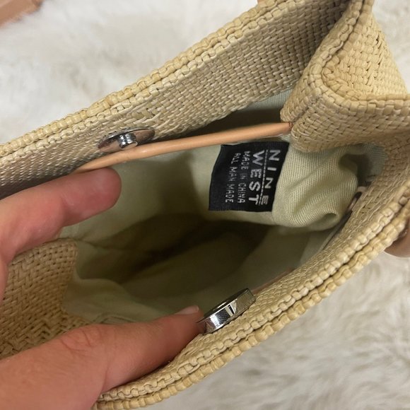vintage 90s Nine West boho mini bucket bag shoulder purse - Picture 7 of 7